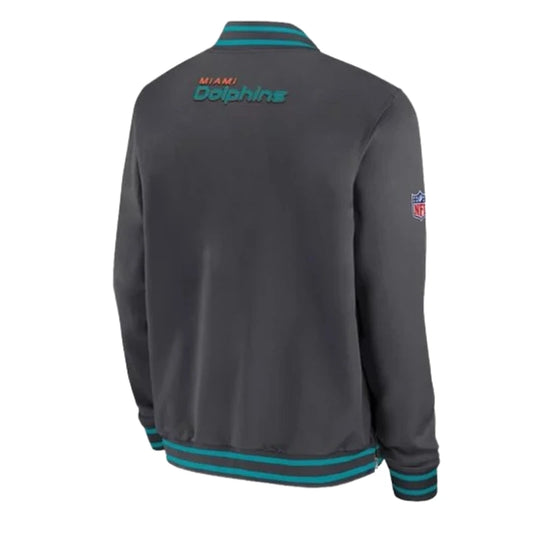 Mike McDaniels Miami Dolphins Sideline Bomber Jacket