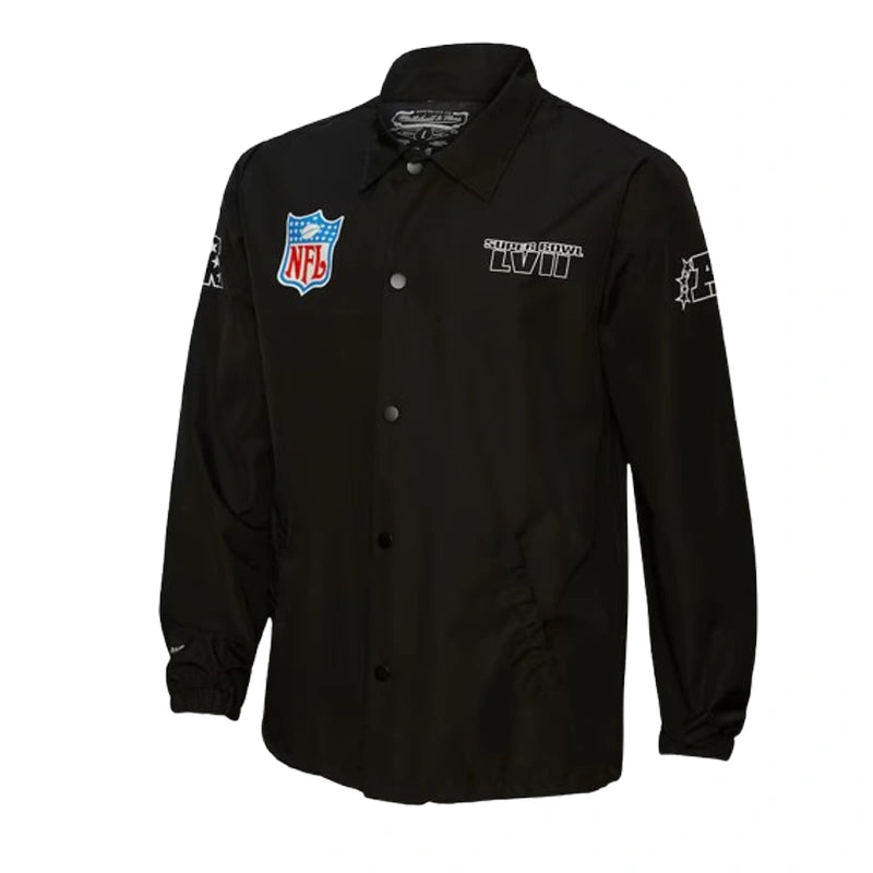 Mitchell & Ness Black Super Bowl LVII Coaches Jacket