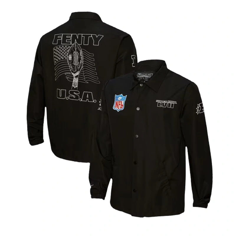 Mitchell & Ness Black Super Bowl LVII Coaches Jacket