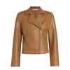 Moto Faux Brown Leather Jacket