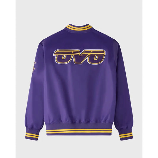 OVO x NBA Los Angeles Lakers Satin Varsity Jacket