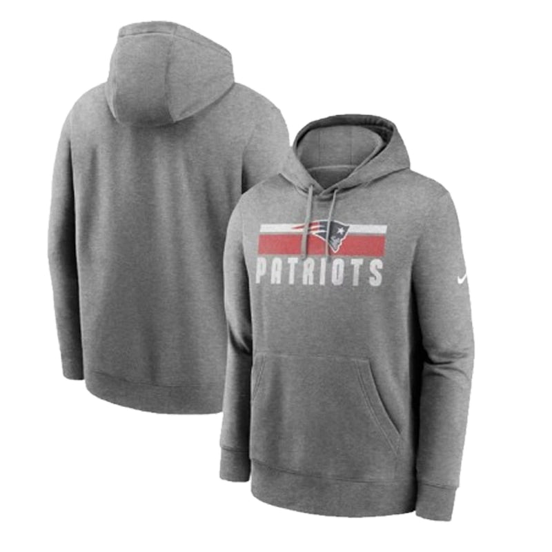 New England Patriots Heather Charcoal Club Hoodie