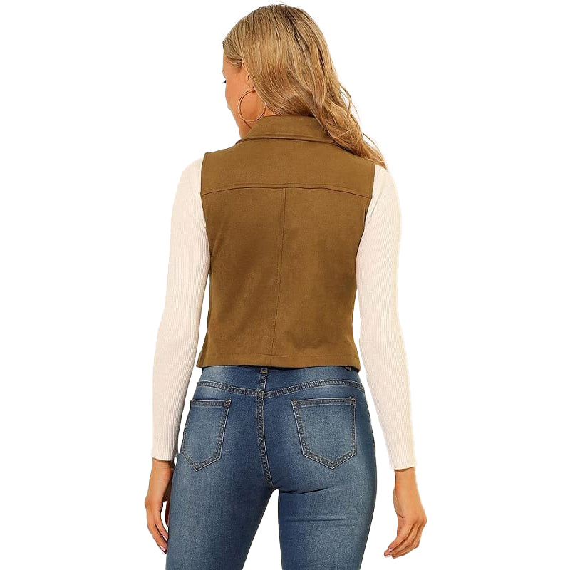Womens-Suede-Leather-Biker-vest