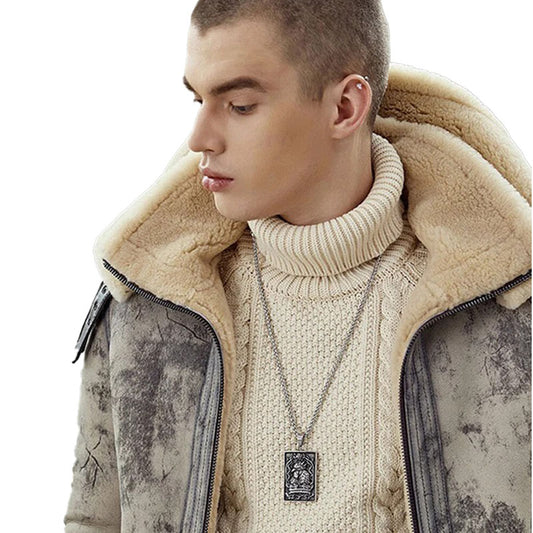 New Mens Sheepskin Shearling Jacket Coat