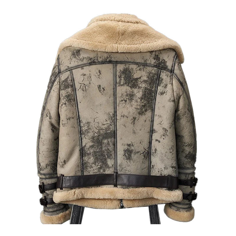 New Mens Sheepskin Shearling Jacket Coat