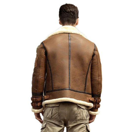 Mens B3 Airforce Sheepskin Shearling Leather Jacket