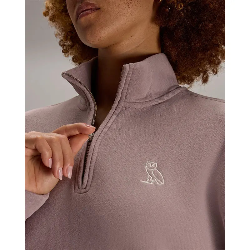 OVO Relaxed-Fit Quarter-Zip Mockneck Sweatshirt