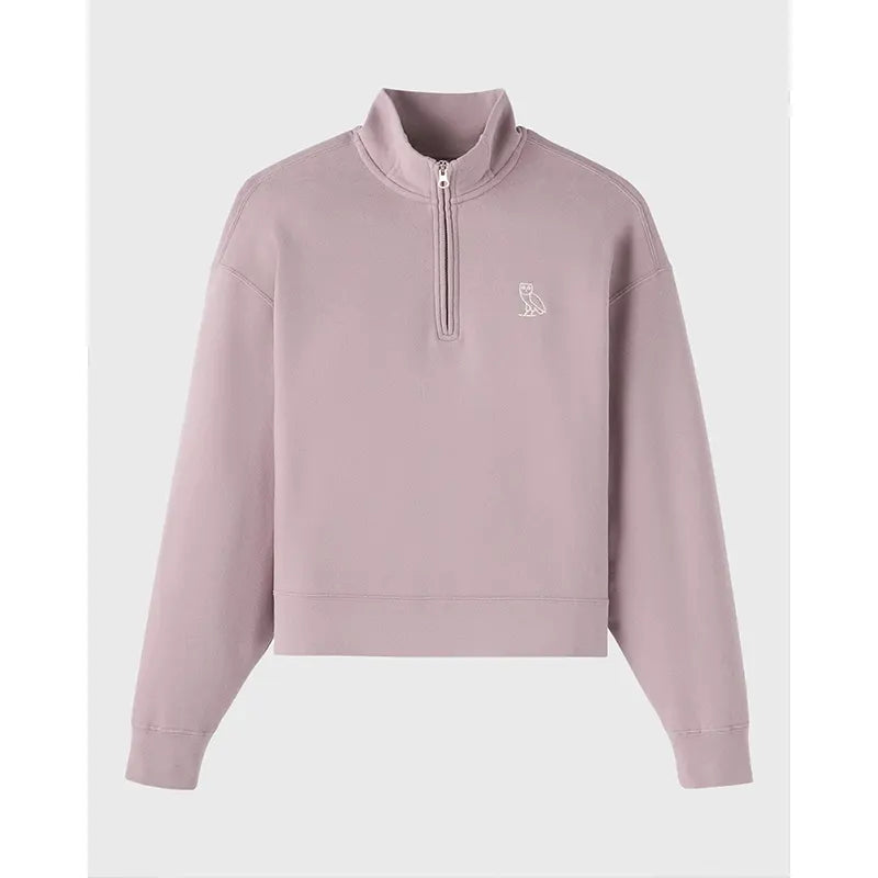 OVO Relaxed-Fit Quarter-Zip Mockneck Sweatshirt