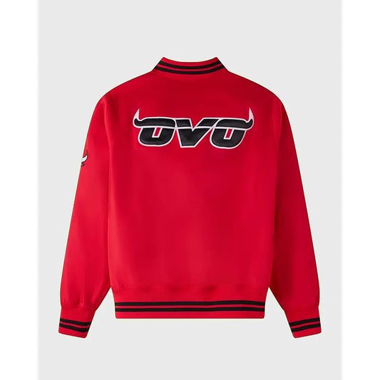 OVO x NBA Chicago Bulls Satin Varsity Jacket