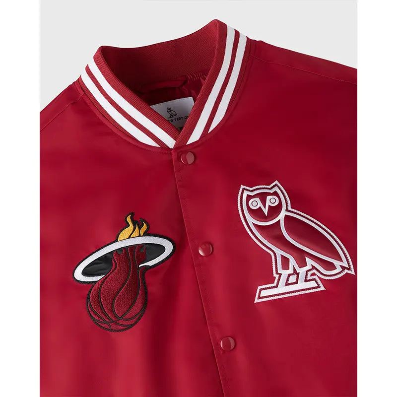 OVO x NBA Miami Heat Satin Varsity Jacket