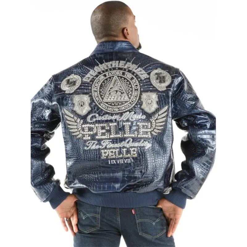 Pelle Pelle Croc Leather Jacket
