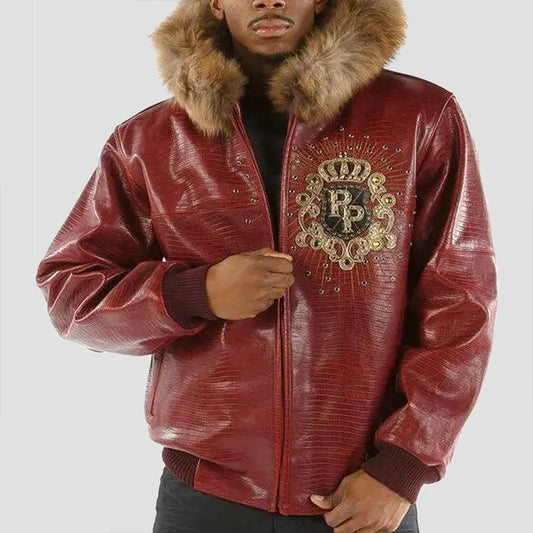 Pelle Pelle Leather Jacket with Fur Hood