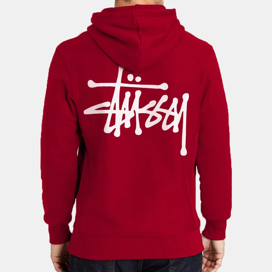Men’s Red Stussy Pullover Hoodie