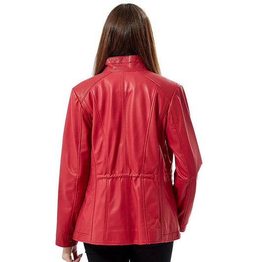 Women’s Real Red Leather Jacket