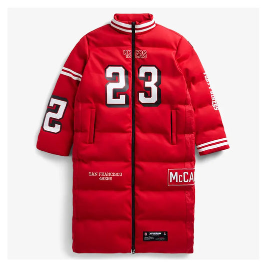 San Francisco 49ers Off Season x NFL Player Puffaer Long Coat