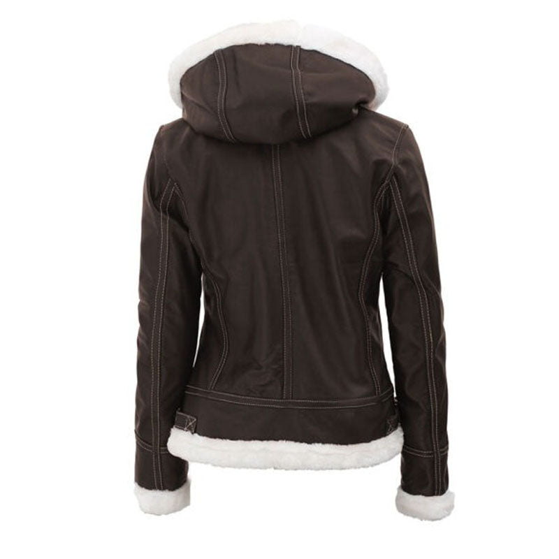 Womens Shearling Brown Jacket