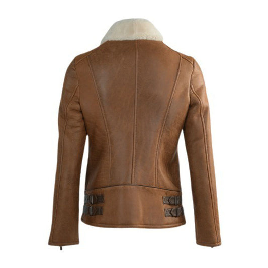 Jane B-3 Aviator Sheepskin Bomber Jacket