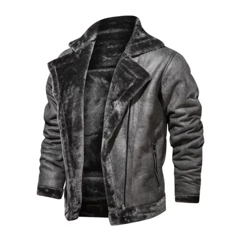 Men’s Aviator Pilot Bomber Fur Jacket