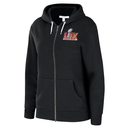 Super Bowl LIX Black Full-Zip Hoodie