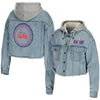 Super Bowl LVIII Denim Cropped Hoodie Jacket