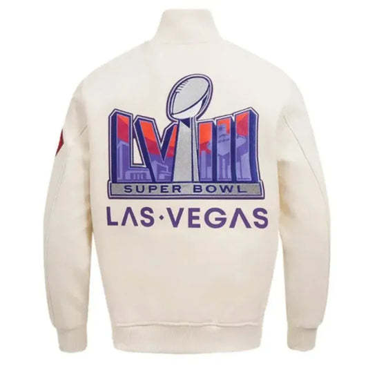 Superbowl LVIII Varsity Wool/Leather Jacket