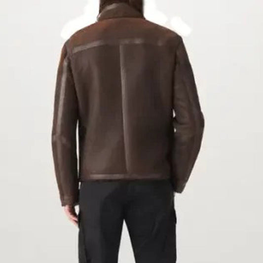 Roughout Shearling Leather Lightweight Jacket