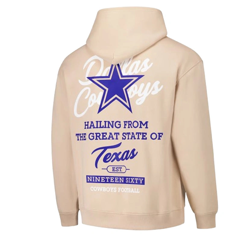 The Wild Collective Cream Dallas Cowboys Pullover Hoodie