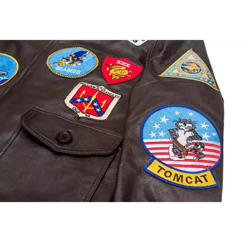 Tom Cruise Brown Top Gun Jacket