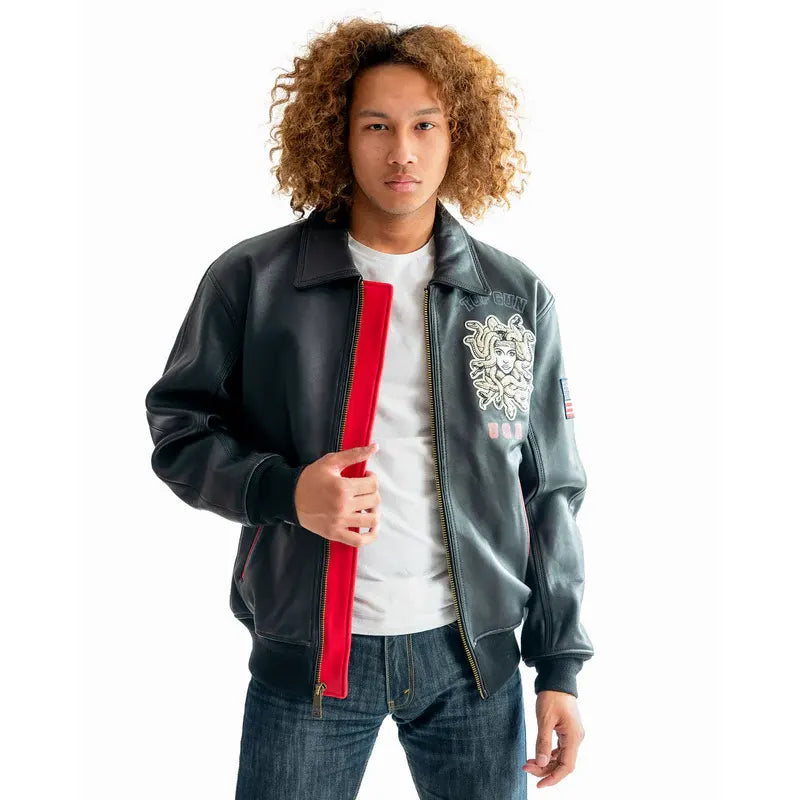 Top Gun Medusa Leather Jacket
