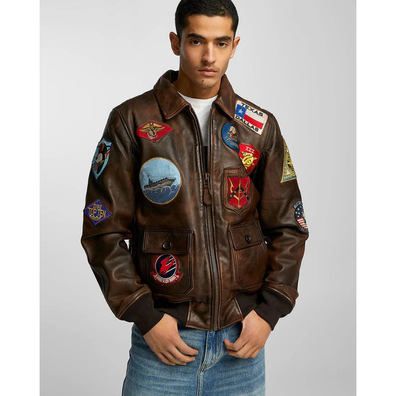 Top Gun Vintage Official Signature Series Leather Jacket