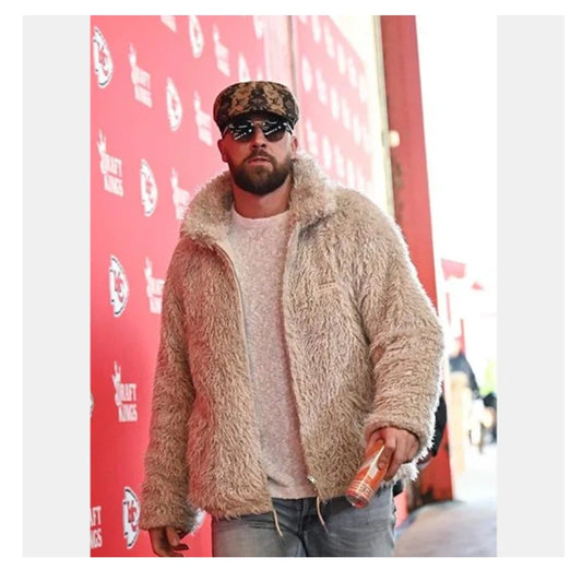Travis Kelce MARNI Oat Shaggy Jacket