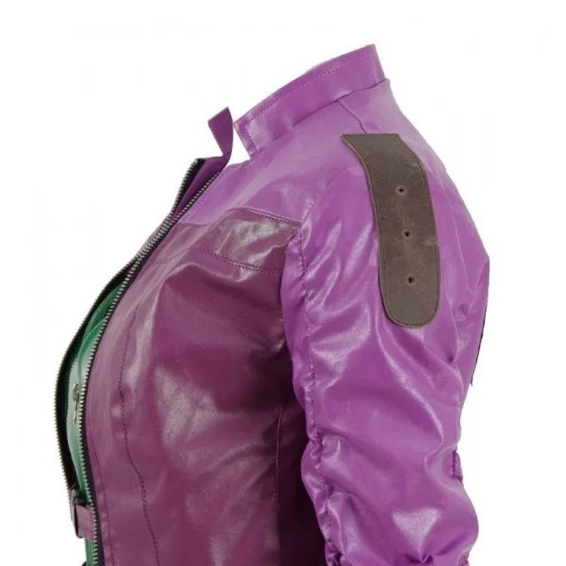 Injustice 2 Harley Quinn Purple Leather Jacket