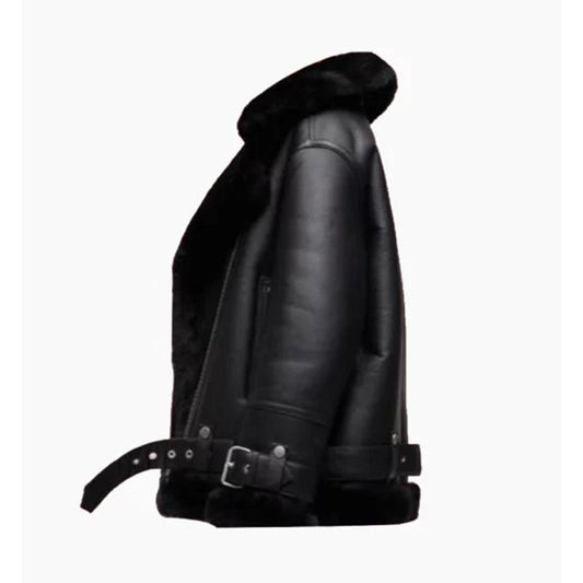 Women Moto Shearling Jacket