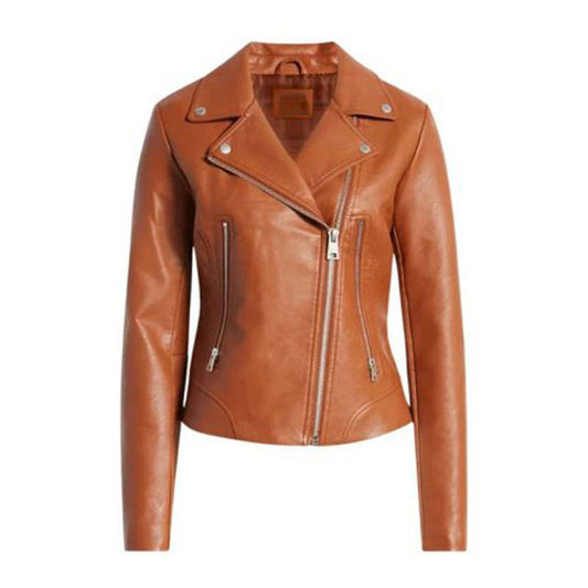 Womens Real Brown Leather Jacket