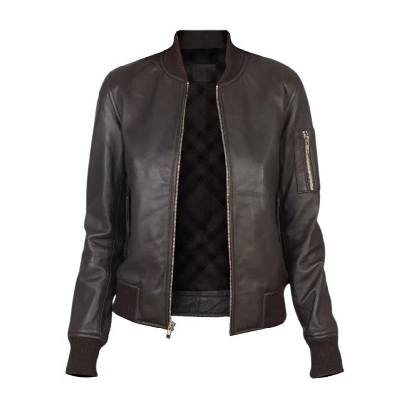 Women’s Ava Ma-1 Leather Jacket