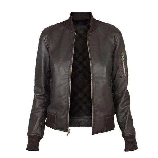 Women’s Ava Ma-1 Leather Jacket