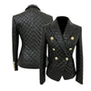 Womens-Black-Diamond-Quilted-Leather-Blazer