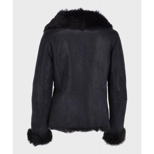 Womens Black Shearling Jacket