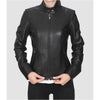 Women's Slimfit Black Leather Jacket