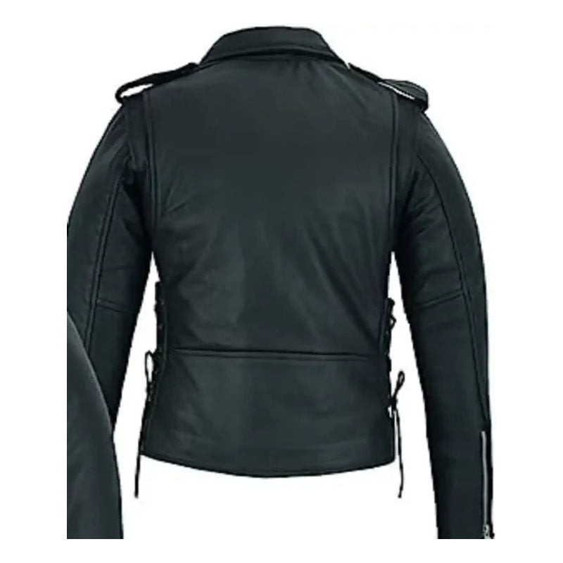 Women’s Classic Motorcycle Leather Jacket