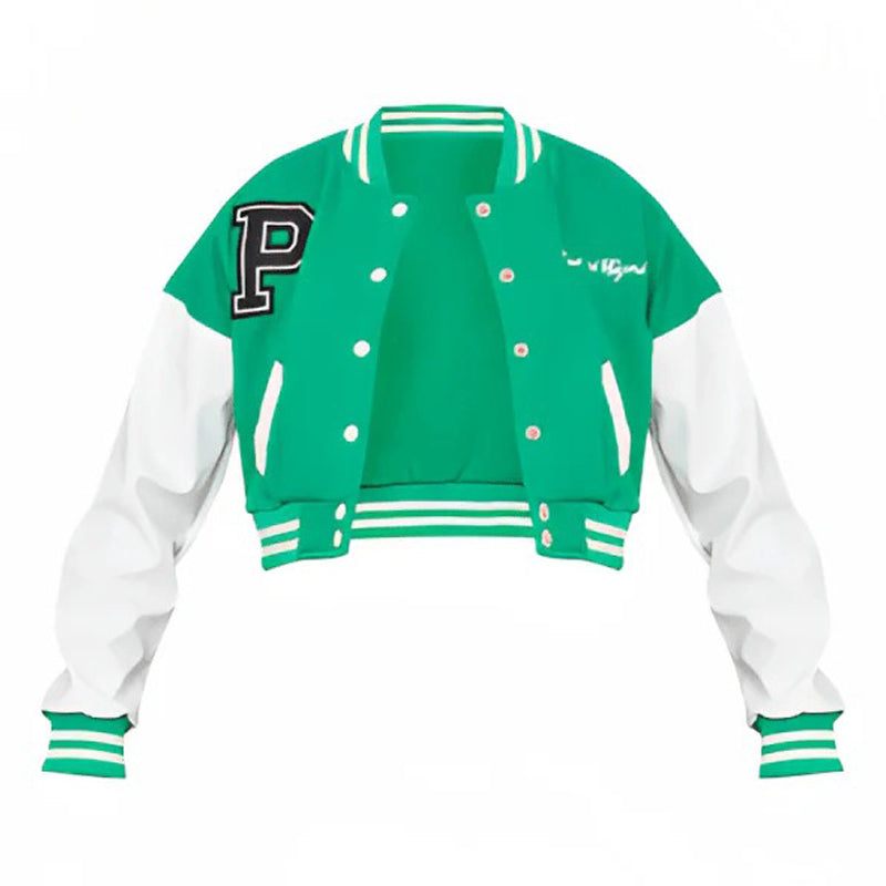 Womens-Cropped-Varsity-Bomber-Leather-Jacket