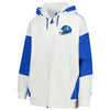 Women's Detroit Lions Starter White Scrimmage Full-Zip Hoodie Front