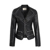 Womens Faux Leather Moto Jacket