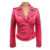 Womens-Golden-Studded-Biker-Leather-Jacket