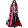 Women's Lambskin Leather Trench Jacket Over Coat