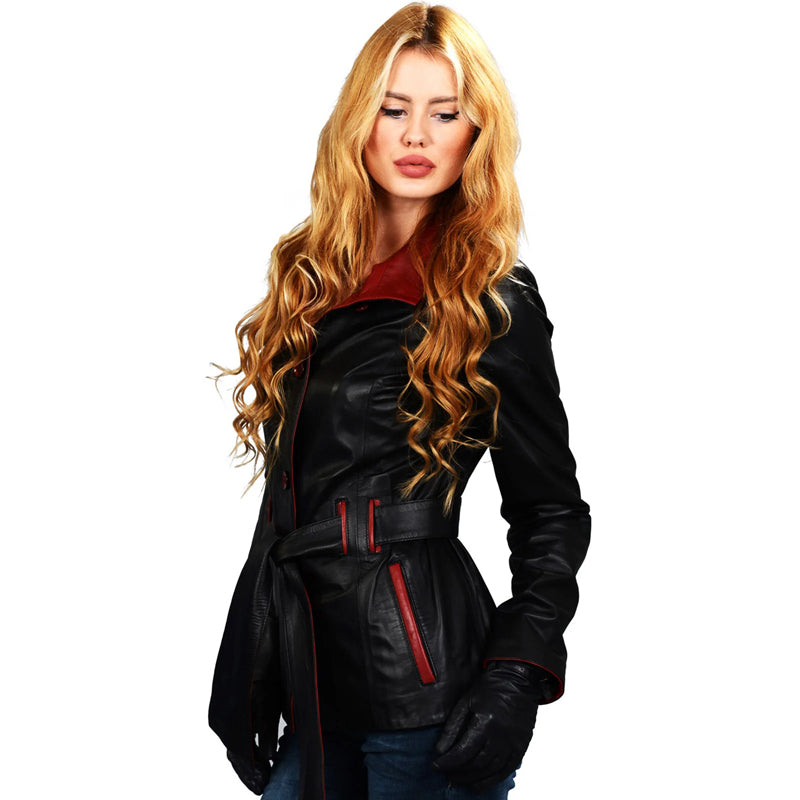 Women’s Real Black Leather Classic Jacket
