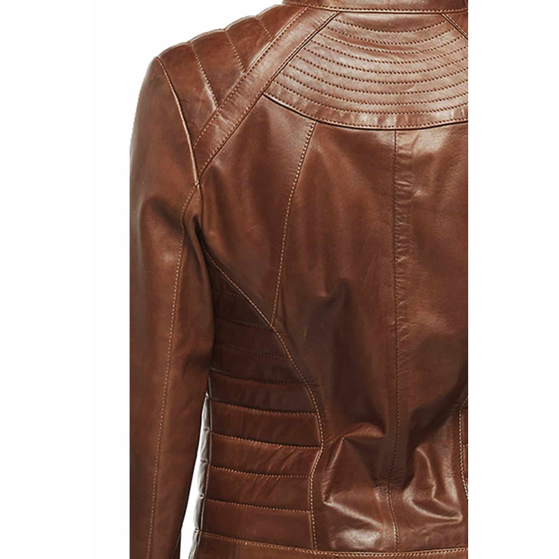 Women’s Real Brown Leather Classic jacket