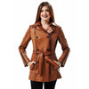 Women’s Real Brown Leather Coat