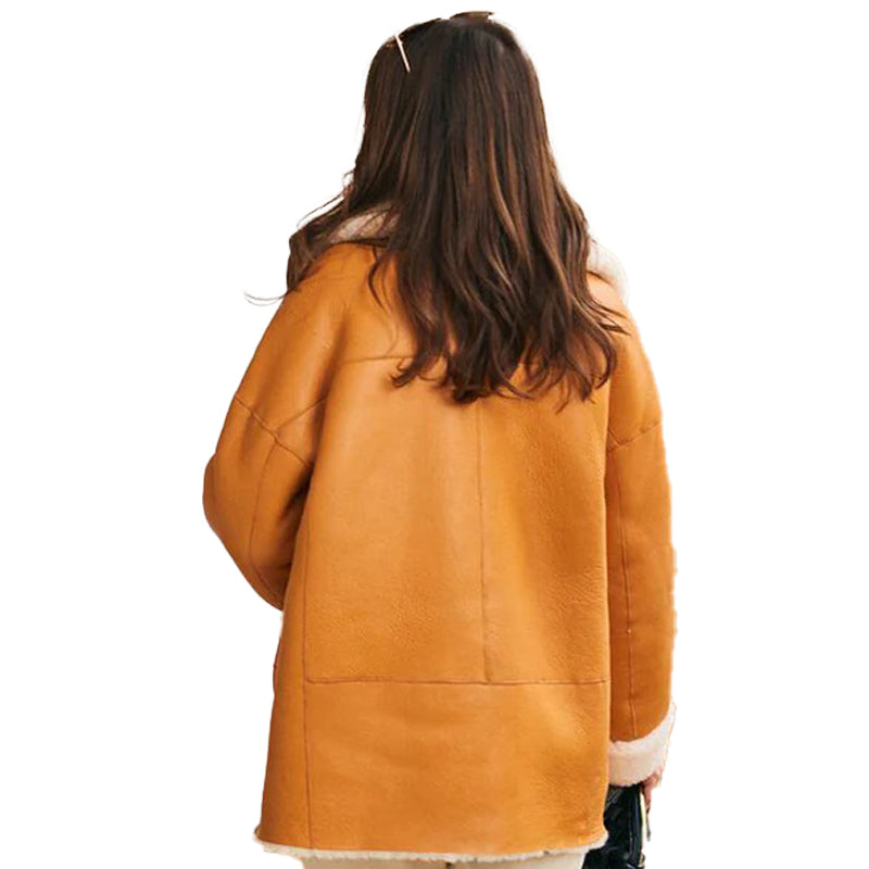 Women’s Shearling Sheepskin Aviator Coat