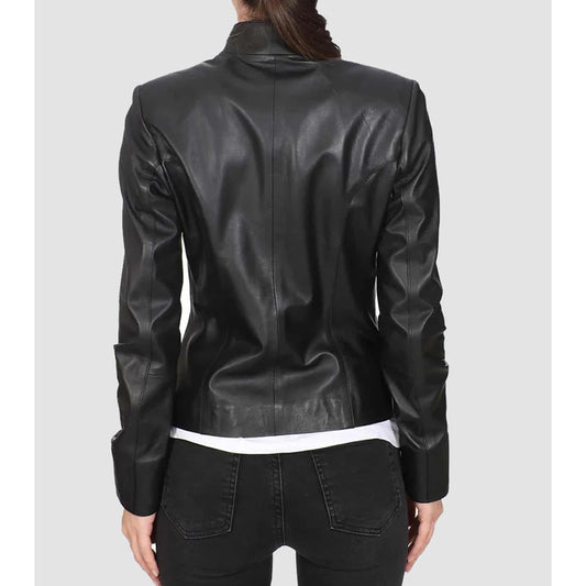 Women’s Slimfit Black Leather Jacket